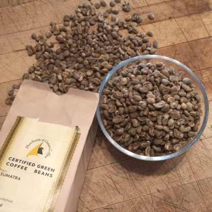 green coffee beans from Sumatra