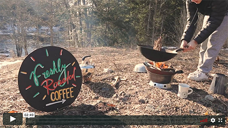 Feature image cover for video: Wok Roasting Coffee By the Stream